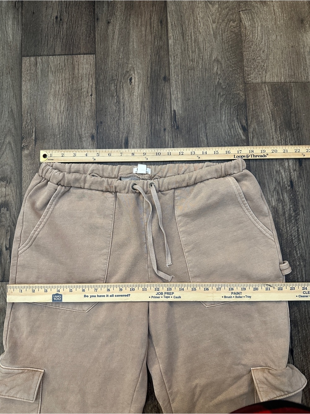 Roxy Double Up Cargo Cotton Blend Casual Joggers Women’s Size XL Beige Tan - Picture 4 of 10